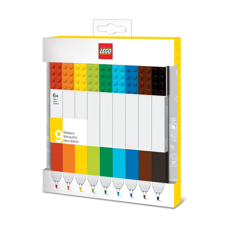Набор цветных маркеров Lego, 9 шт.