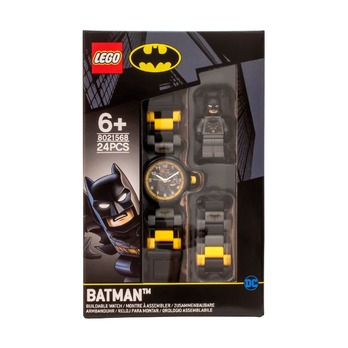 Часы наручные Lego Super Heroes с минифигурой Batman, на ремешке
