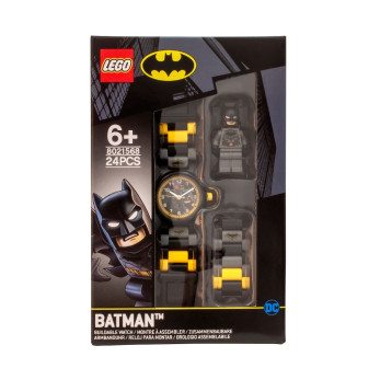 Часы наручные Lego Super Heroes с минифигурой Batman, на ремешке