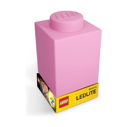 Фонарик силиконовый Lego, розовый