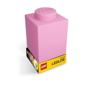 Фонарик силиконовый Lego, розовый