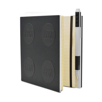 Книга для записей, с черной гелевой ручкой Lego Locking Notebook
