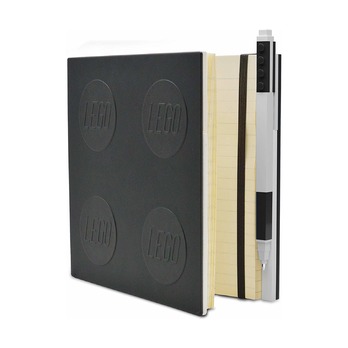 Книга для записей, с черной гелевой ручкой Lego Locking Notebook