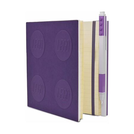Книга для записей, с лиловой гелевой ручкой Lego Locking Notebook