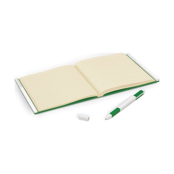 Книга для записей, с зеленой гелевой ручкой Lego Locking Notebook