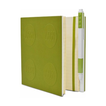 Книга для записей, с салатовой гелевой ручкой Lego Locking Notebook