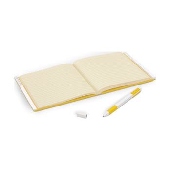 Книга для записей, с желтой гелевой ручкой Lego Locking Notebook