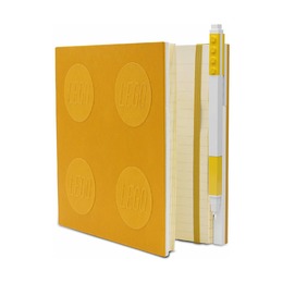Книга для записей, с желтой гелевой ручкой Lego Locking Notebook