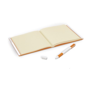 Книга для записей, с оранжевой гелевой ручкой Lego Locking Notebook