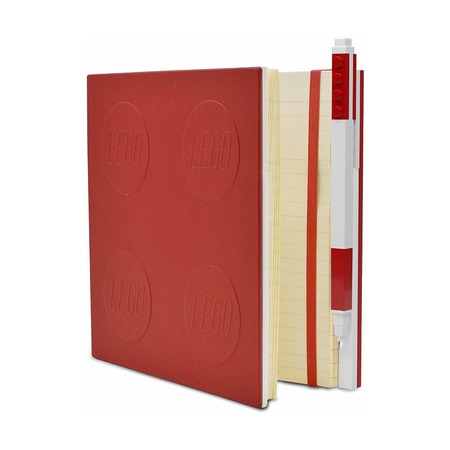 Книга для записей, с красной гелевой ручкой Lego Locking Notebook