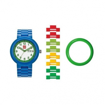 Часы наручные аналоговые Classic Blue/Green Adult Watch с календарем