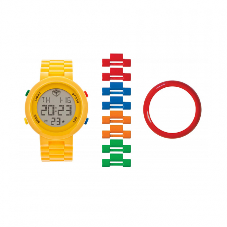 Часы наручные электронные Digifigure Yellow Adult Watch с календарем
